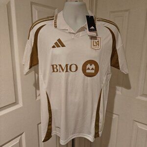Adidas LAFC 2025/2026 Away Jersey Men's Sizes S-XL NWT White/Gold Soccer MLS